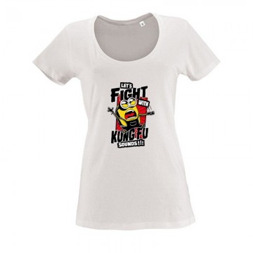 Kung Fu Minions Női O Nyakú Póló