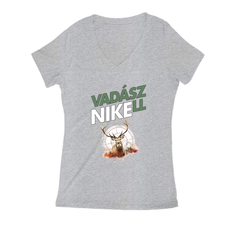 Vadászni kell Női V Kivágott póló