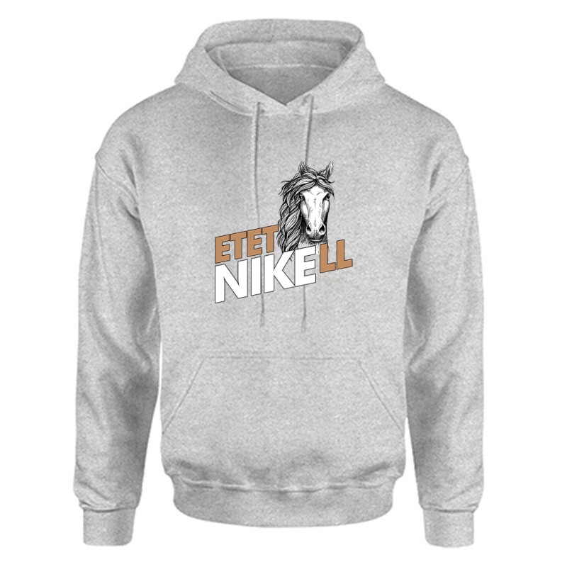 Etetni kell- Ló Unisex Kapucnis Pulcsi