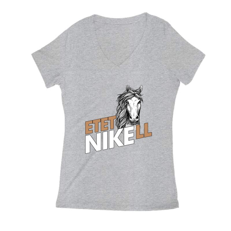 Etetni kell- Ló Női V Kivágott póló
