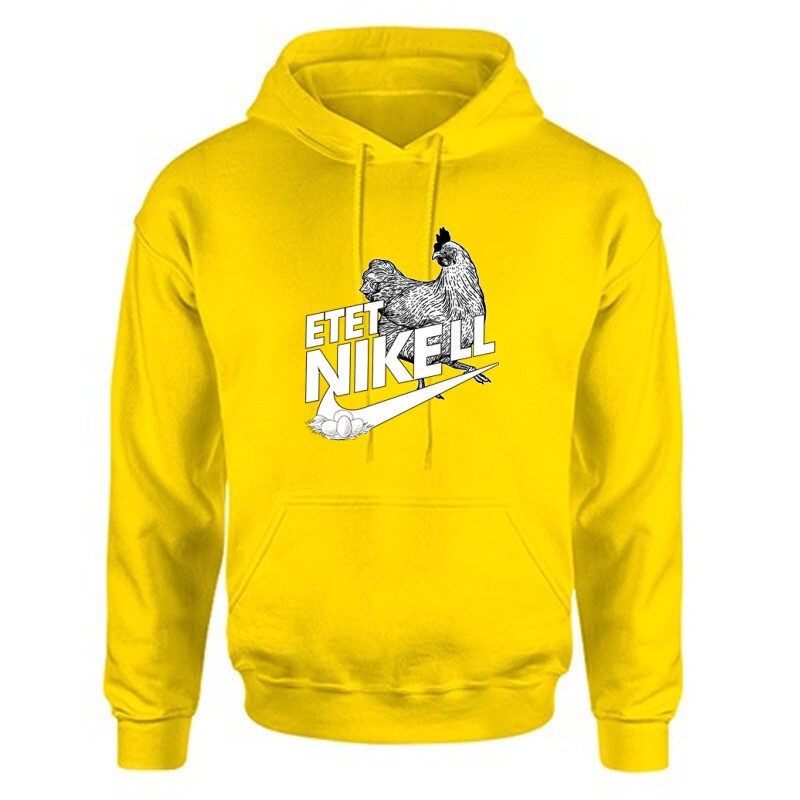 Etetni kell- Tyúk Unisex Kapucnis Pulcsi