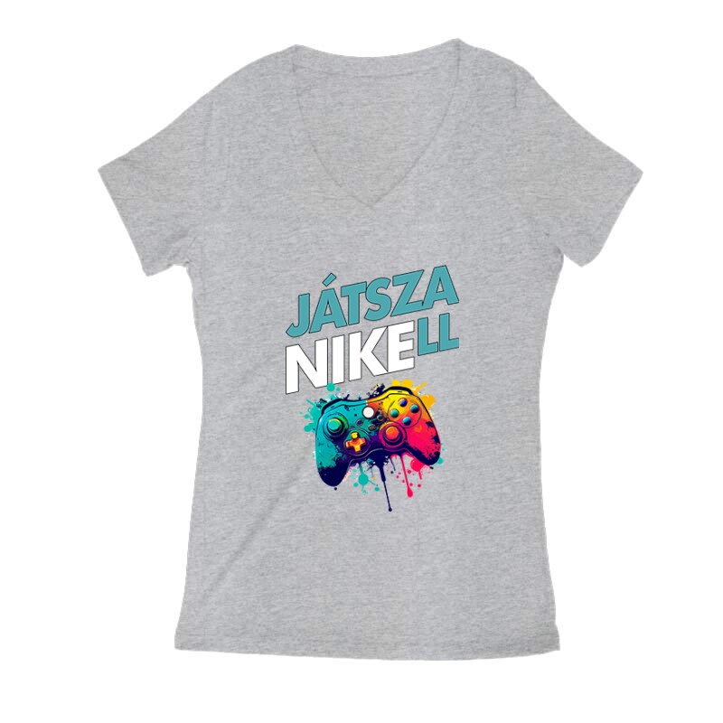 Játszani kell Női V Kivágott póló