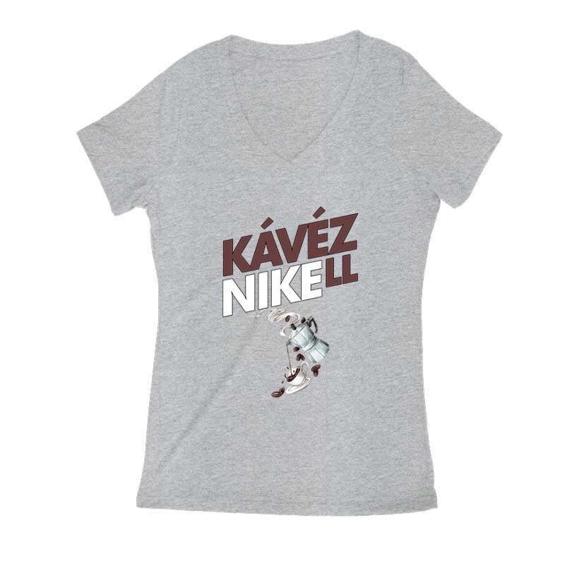 Kávézni kell Női V Kivágott póló