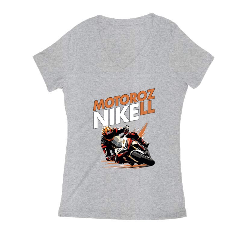 Motorozni kell Női V Kivágott póló