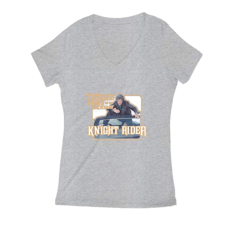 Knight Rider What Happens Női V Kivágott póló