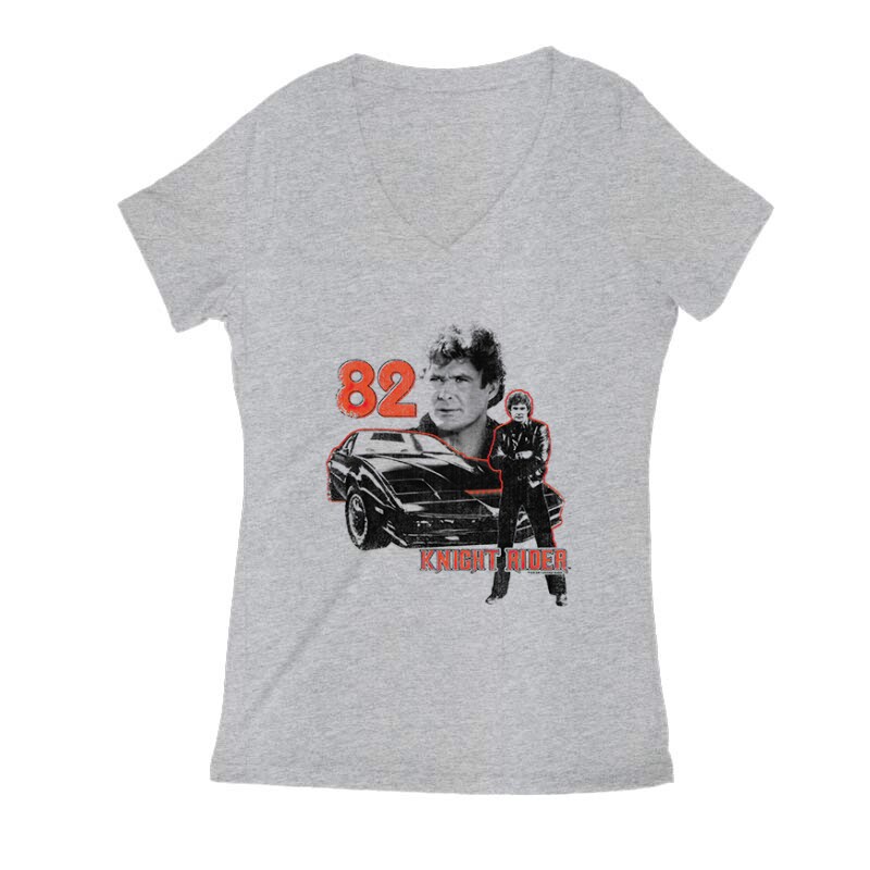 Knight Rider 82 Női V Kivágott póló