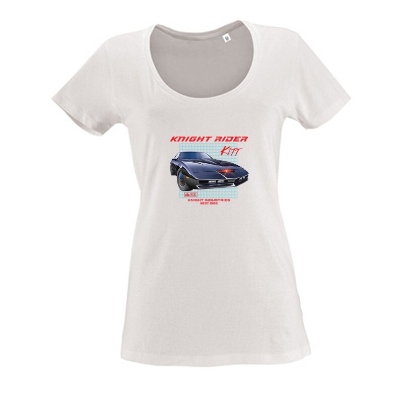 Knight Rider grid Női O Nyakú Póló