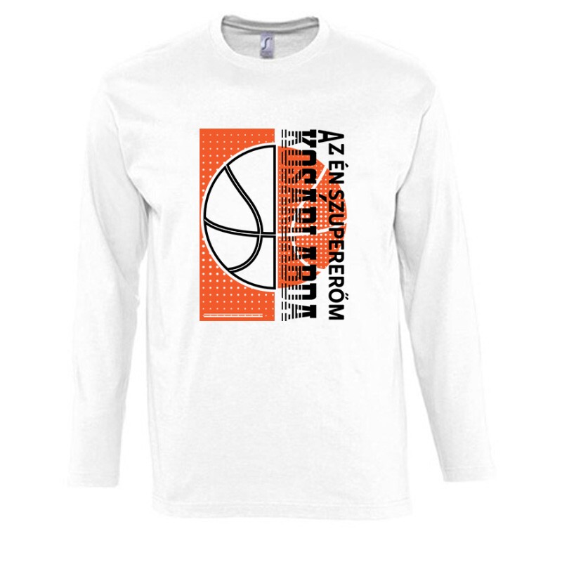 Szupererőm a kosárlabda Hosszú Ujjú Póló