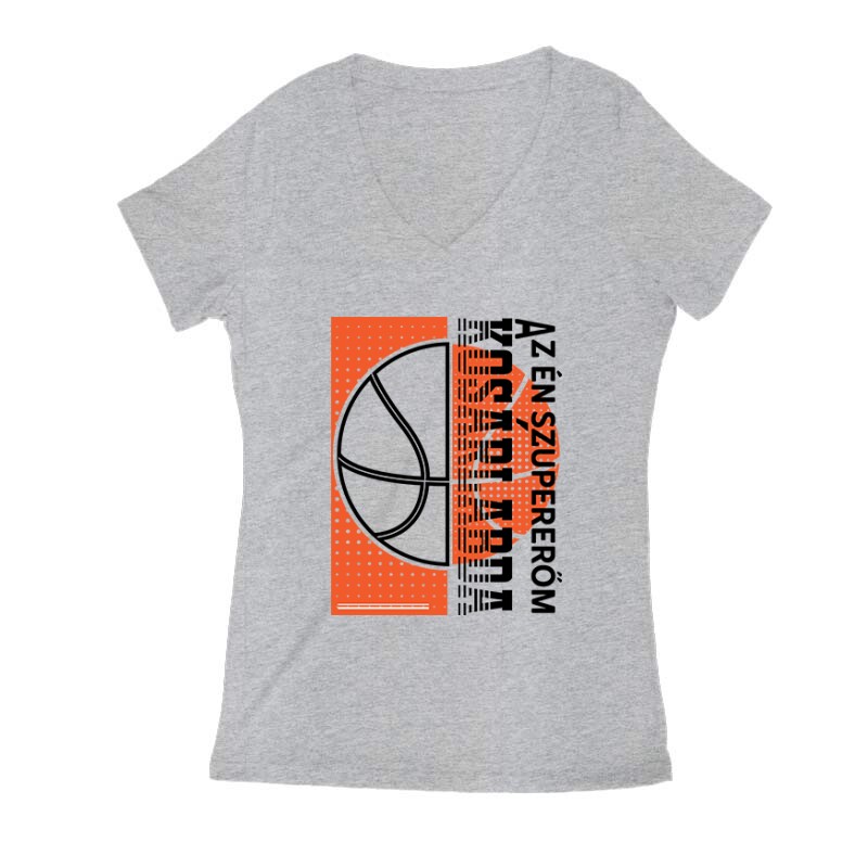 Szupererőm a kosárlabda Női V Kivágott póló