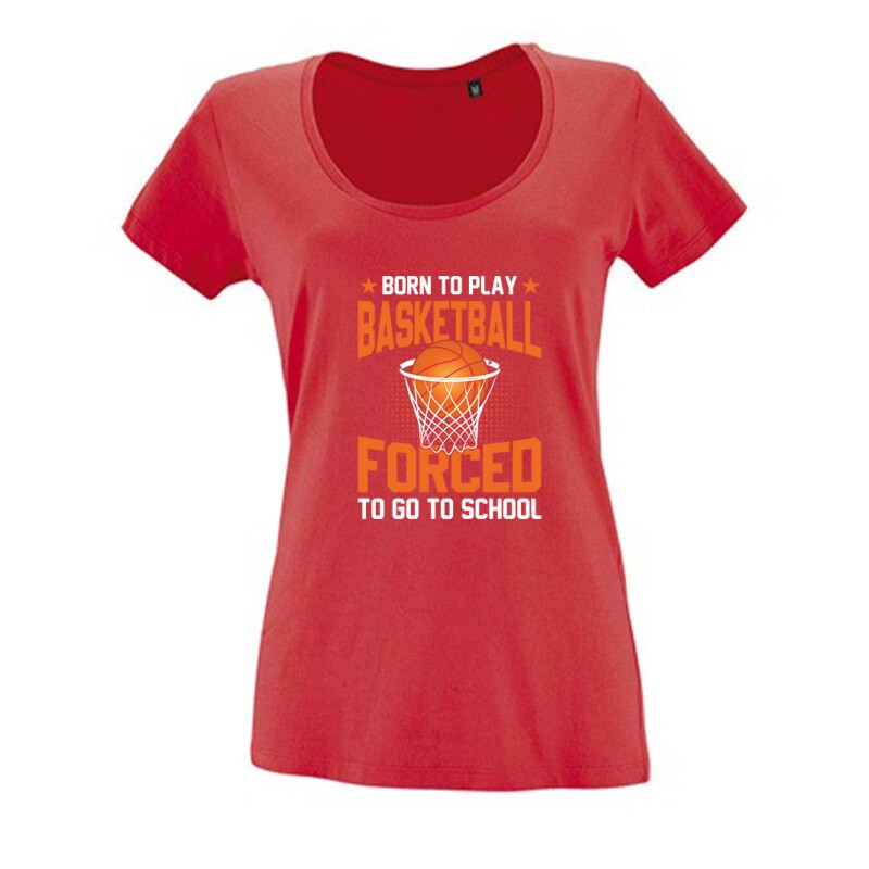 Born to play basketball_2 Női O Nyakú Póló