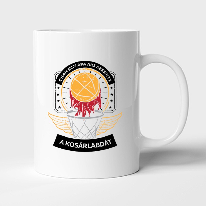 Egy apa aki szereti a kosárlabdát Bögre