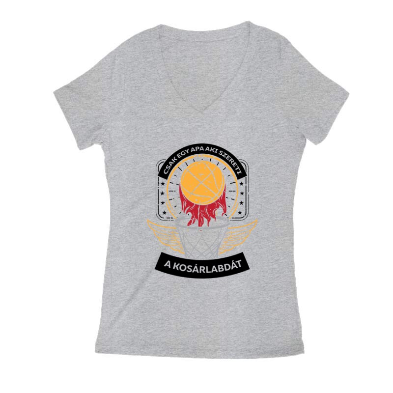 Egy apa aki szereti a kosárlabdát Női V Kivágott póló