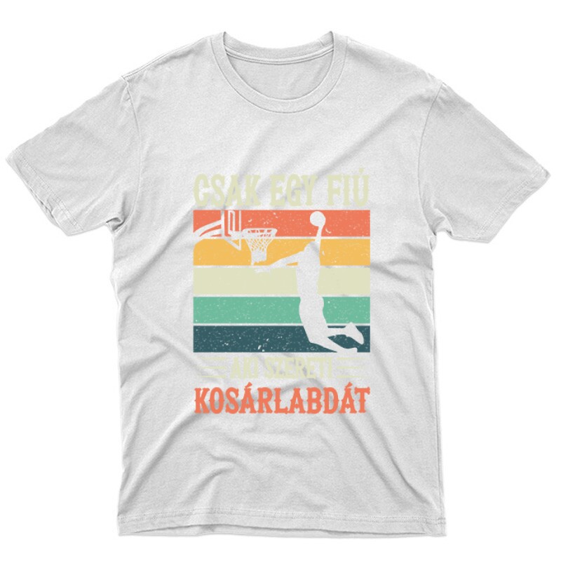 Egy fiú aki szereti a kosárlabdát Unisex Póló