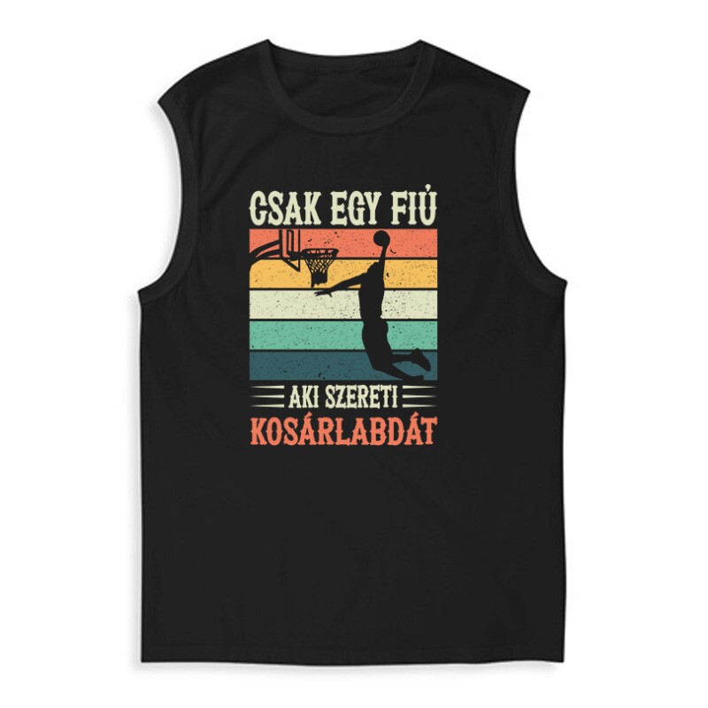 Egy fiú aki szereti a kosárlabdát Férfi Trikó