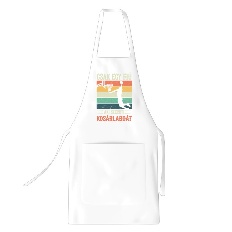 Egy fiú aki szereti a kosárlabdát Kötény