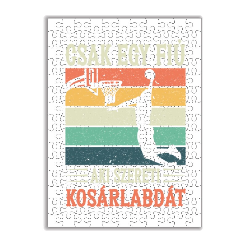 Egy fiú aki szereti a kosárlabdát Puzzle