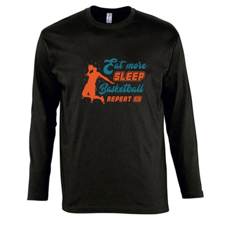 Eat More Sleep Repeat Kosásrlabda Hosszú Ujjú Póló