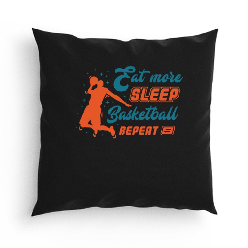 Eat More Sleep Repeat Kosásrlabda Párna