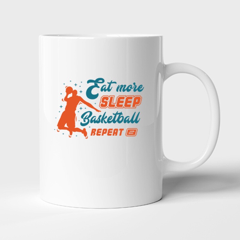 Eat More Sleep Repeat Kosásrlabda Bögre