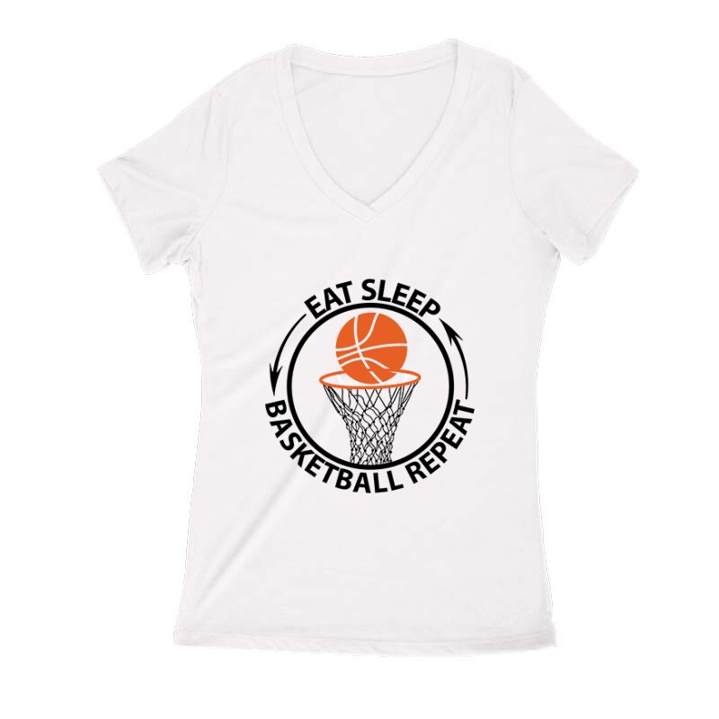 Eat  Sleep Repeat Kosásrlabda Női V Kivágott póló