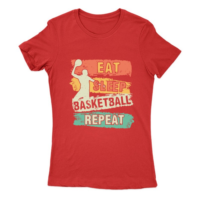 Eat  Sleep Basketball Repeat Női Póló