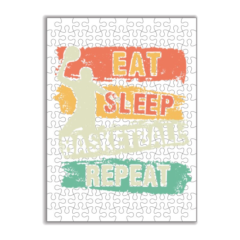 Eat  Sleep Basketball Repeat Puzzle