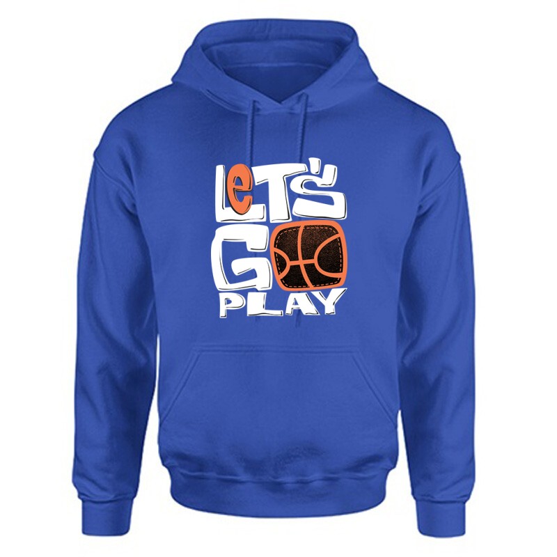 Let's Go Play Unisex Kapucnis Pulcsi