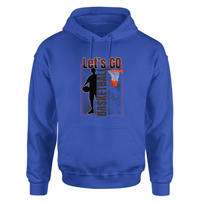Let's Go Basketball Unisex Kapucnis Pulcsi