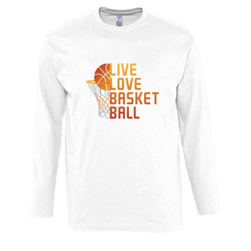 Live Love Basketball_2 Hosszú Ujjú Póló