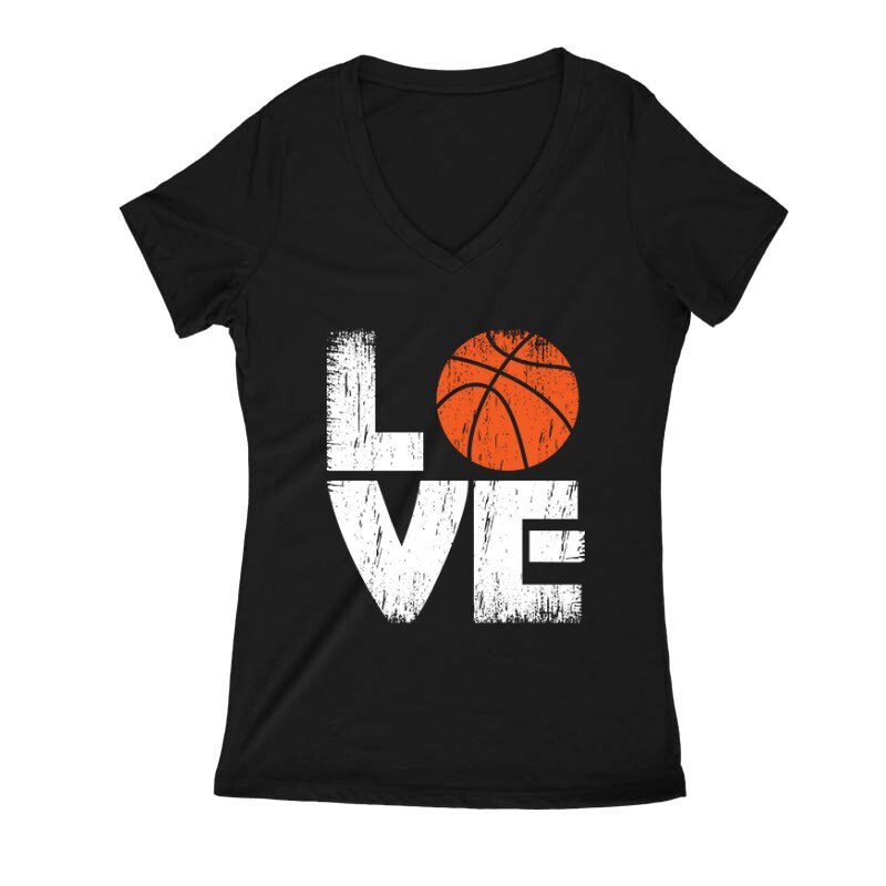 Love Basketball Női V Kivágott póló