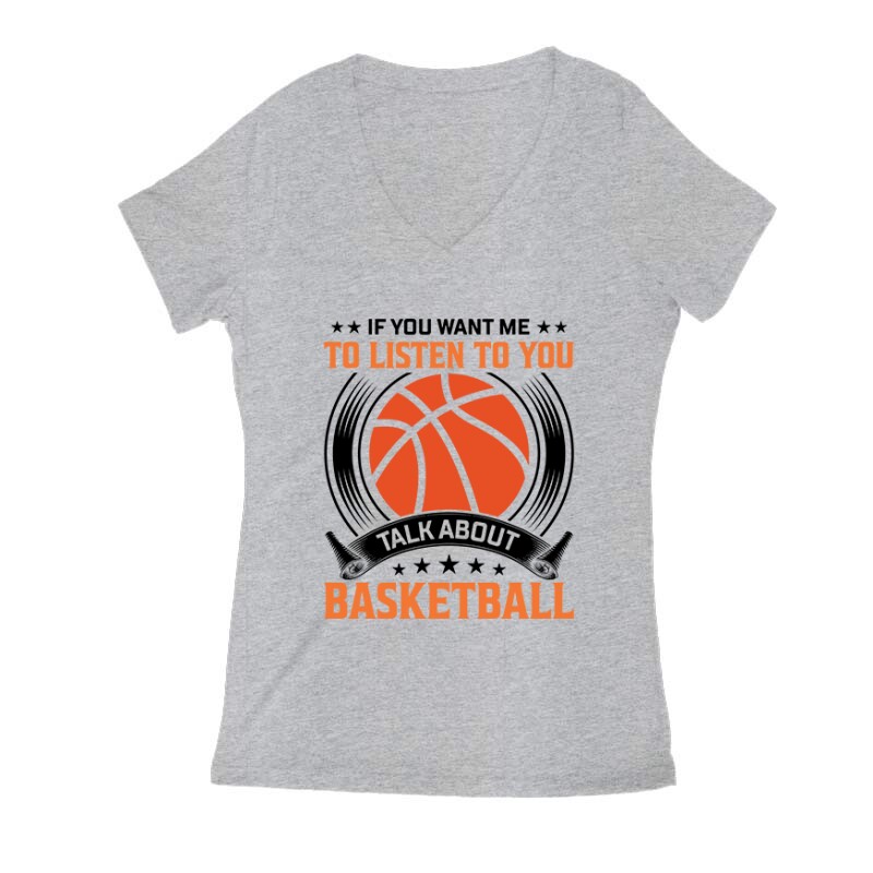 Talk about Basketball Női V Kivágott póló