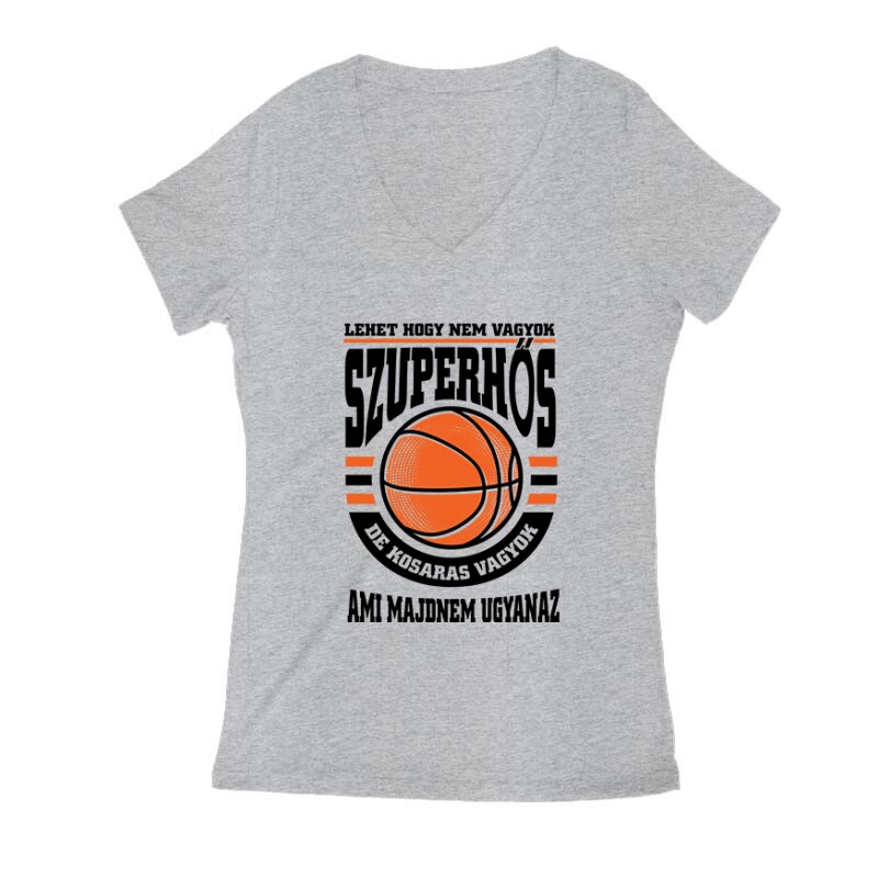 Szuperhős kosaras Női V Kivágott póló
