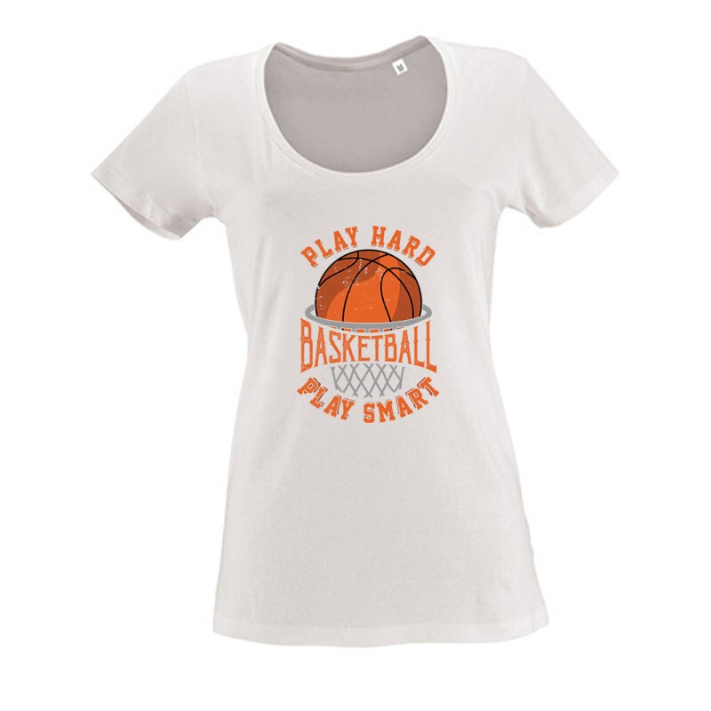 Play hard Play smart Női O Nyakú Póló