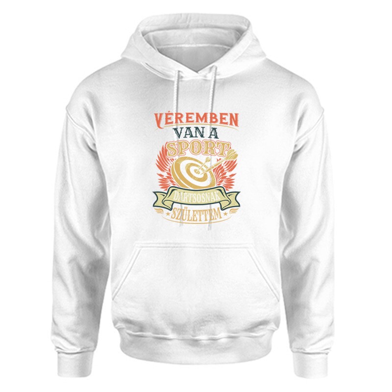Véremben van a sport (darts) Unisex Kapucnis Pulcsi