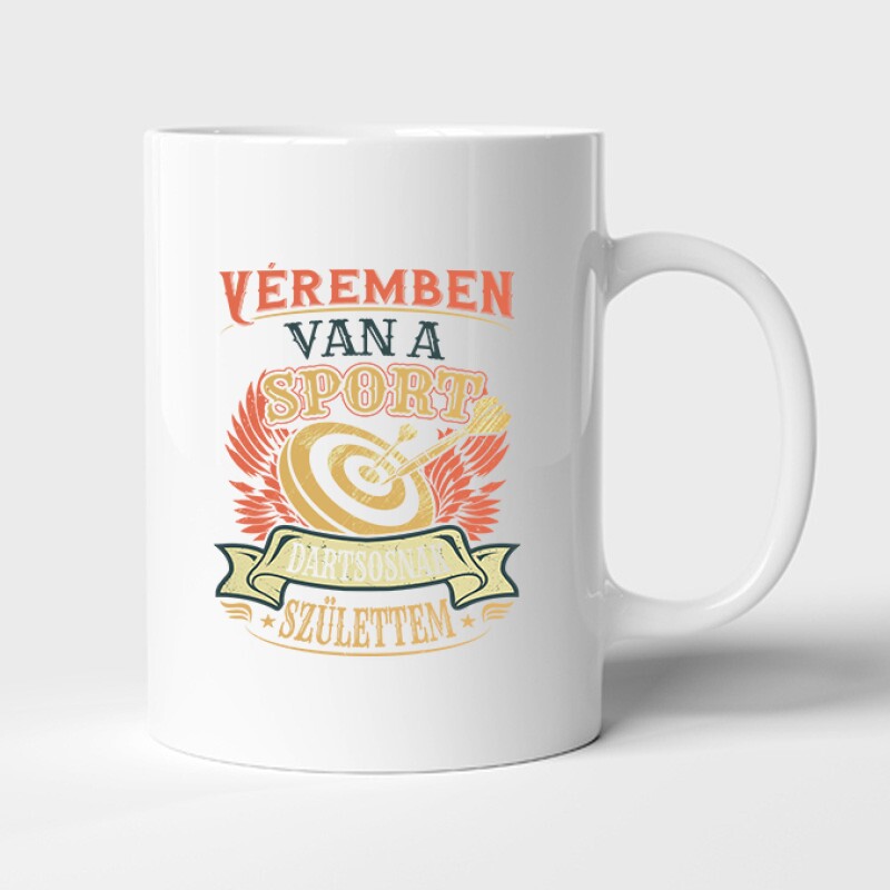 Véremben van a sport (darts) Bögre