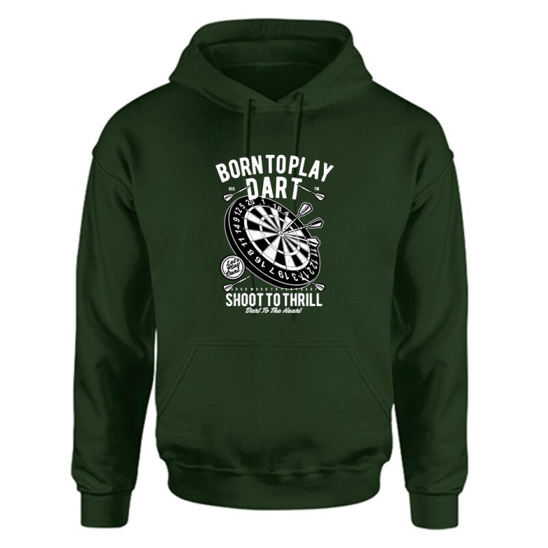 Born to play darts Unisex Kapucnis Pulcsi