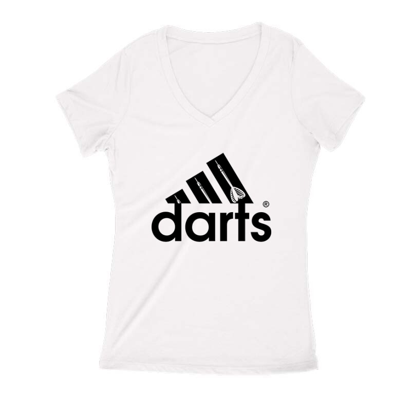Darts Felirat Női V Kivágott póló