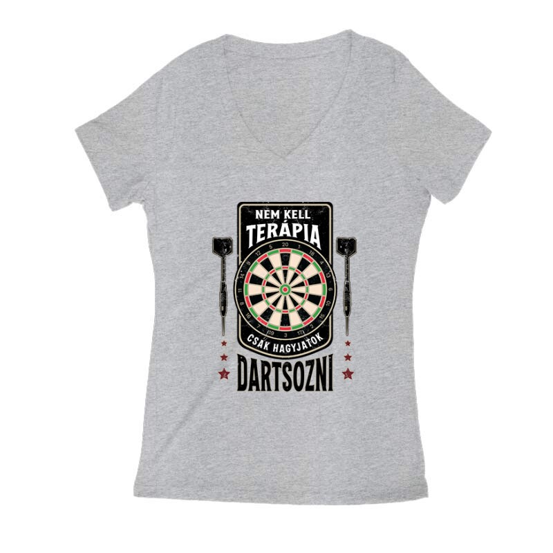 Nem kell terápia - darts Női V Kivágott póló