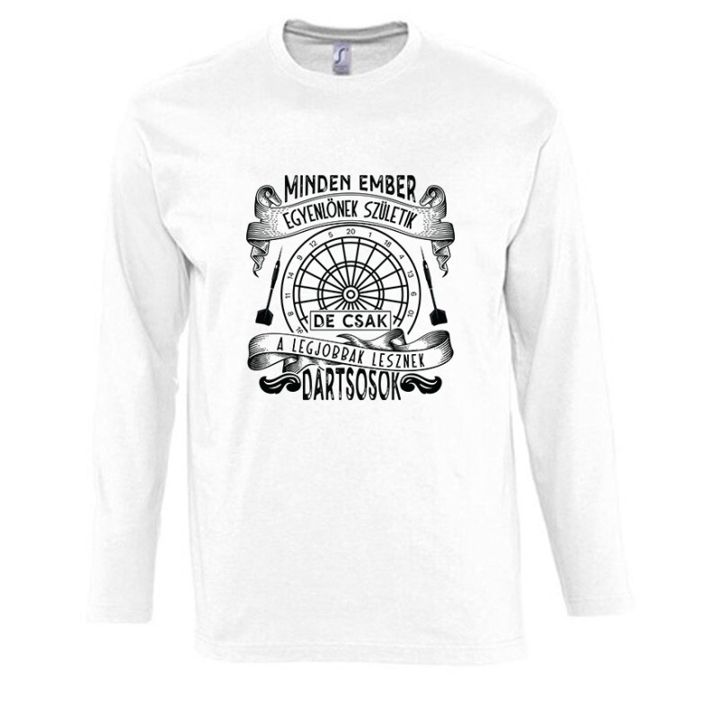 Minden ember egyenlőnek születik - darts Hosszú Ujjú Póló