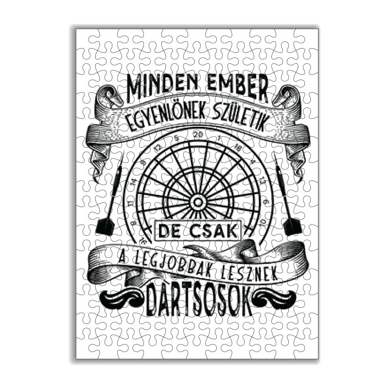 Minden ember egyenlőnek születik - darts Puzzle