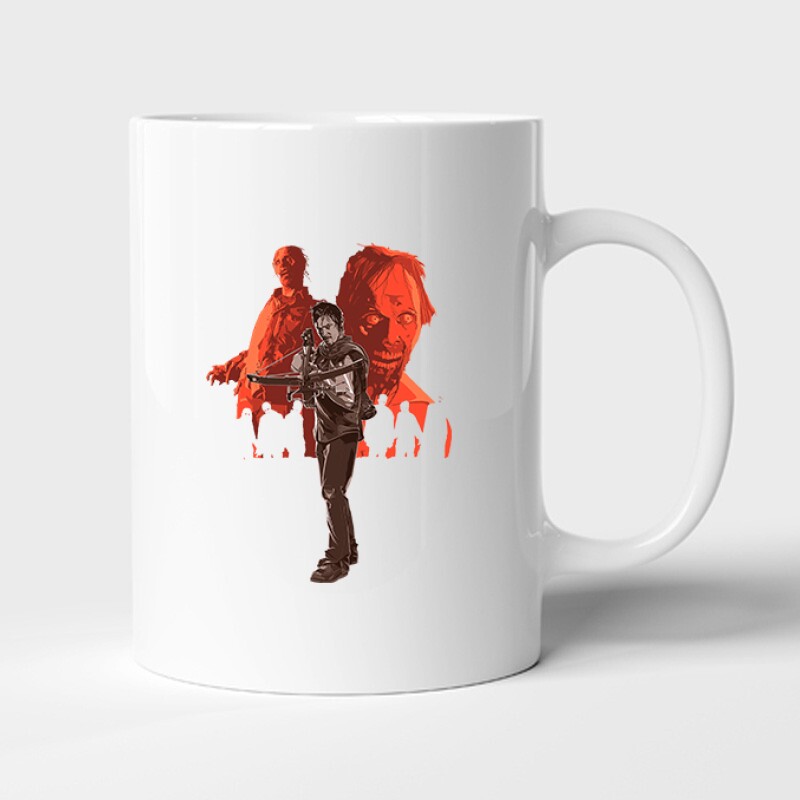 Daryl with zombie Bögre