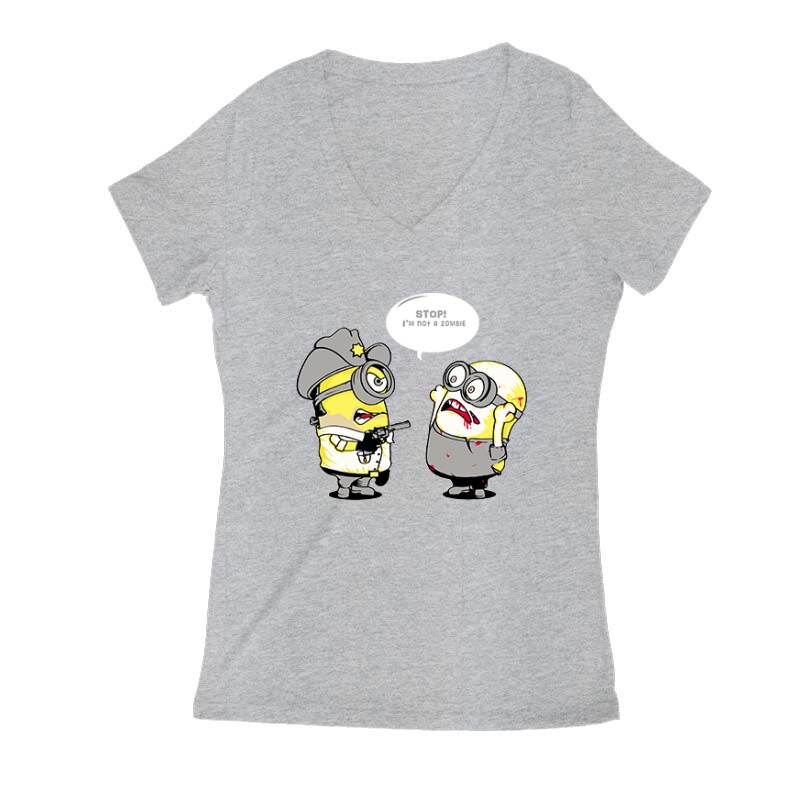 Not Zombie Minion Női V Kivágott póló