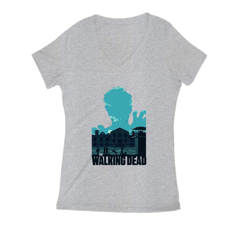 Walking Dead - Prison Női V Kivágott póló
