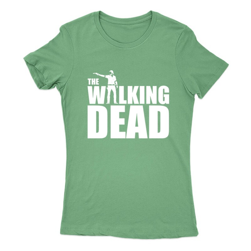 Walking dead logo with Rick Női Póló