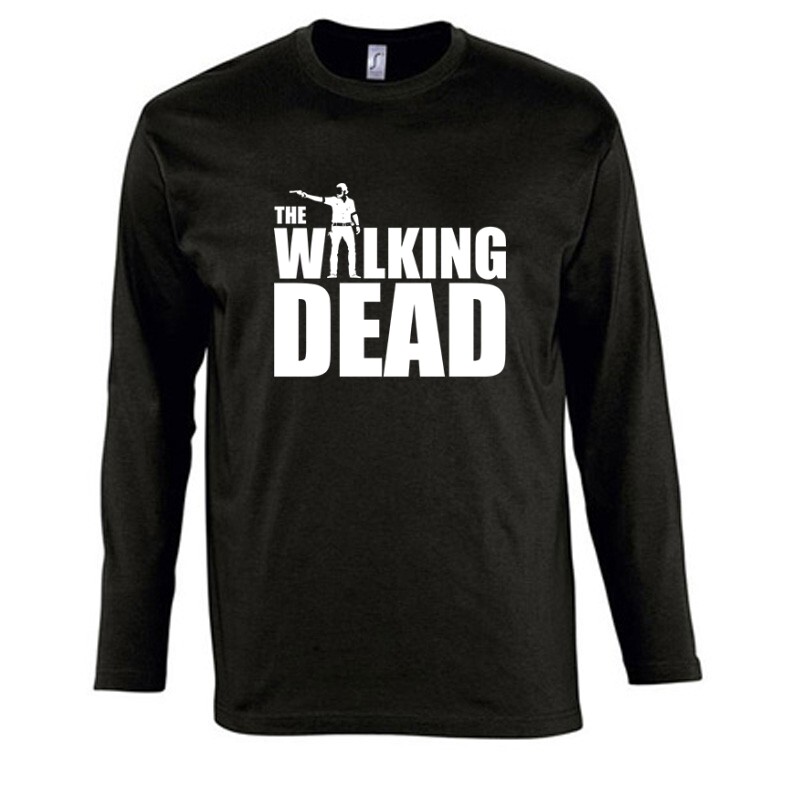Walking dead logo with Rick Hosszú Ujjú Póló