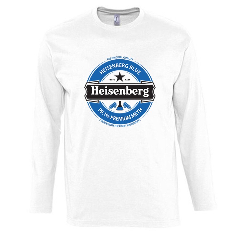 Heisenberg Blue Logo2 Hosszú Ujjú Póló