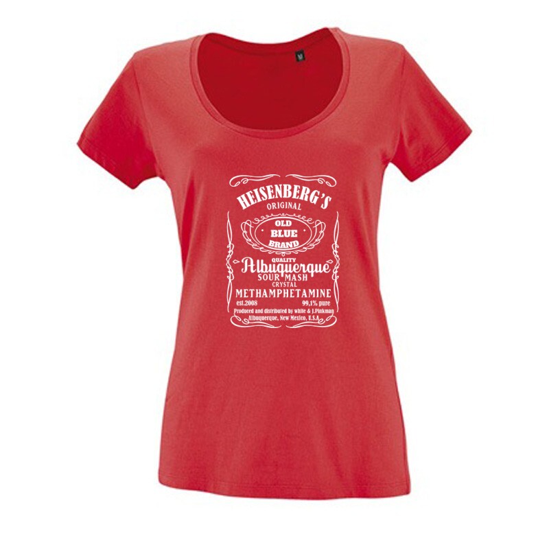 Heisenberg whiskey label Női O Nyakú Póló