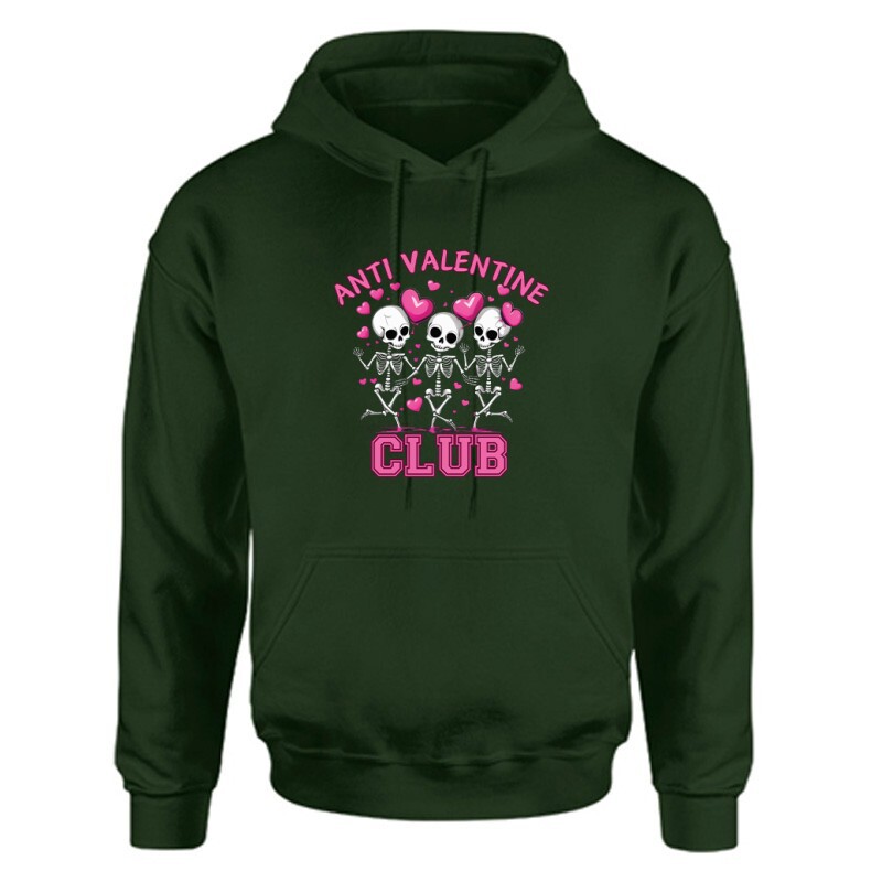 Anti Valentin Club Unisex Kapucnis Pulcsi
