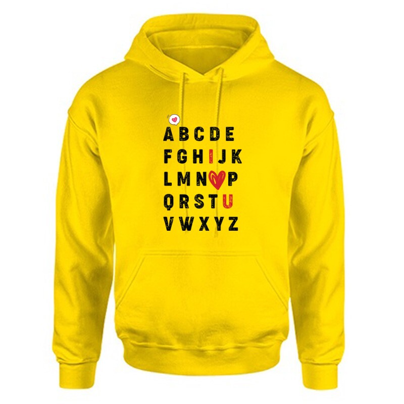 ABC I love you Unisex Kapucnis Pulcsi