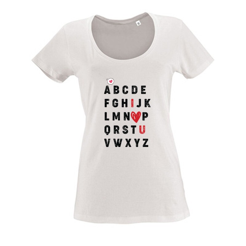ABC I love you Női O Nyakú Póló